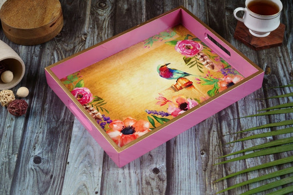 Vintage Bird Tray Set